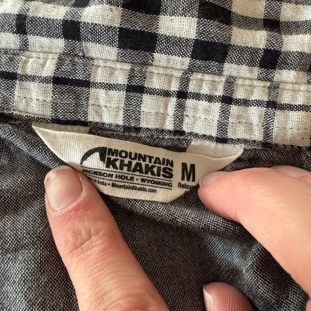 Mountain Khaki’s Black & White Checkered Women’s M Flannel - Picture 5 of 7